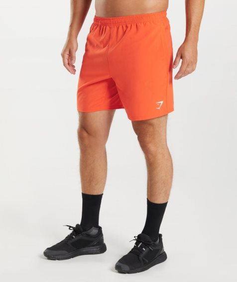 Men's Gymshark Arrival 7" Shorts Orange | NZ 2KBIMC